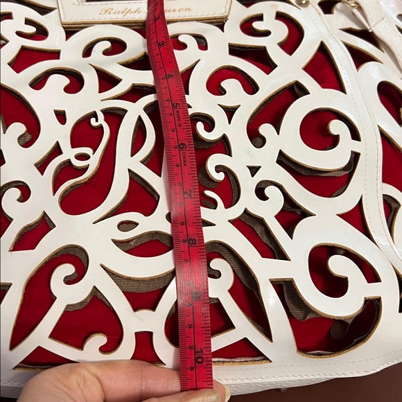 REPLICA - Ralph Lauren Red and Cream Tote Bag - Picture 13 of 15